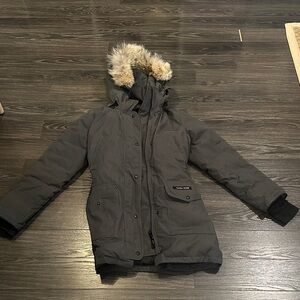 Canada Goose Black Quilted Down Jacket with Logo Patch